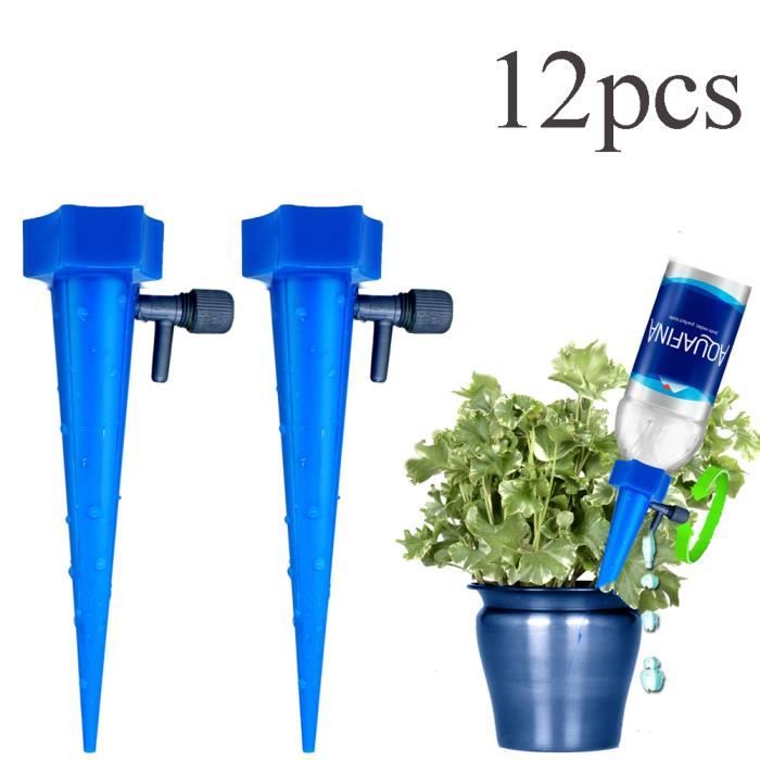 12pcs Vacances Goutteurs d'arrosage automatique Irrigation Goutte à Goutte Réglable Débit d'eau pour Jardin Plantes Fleurs Les légum