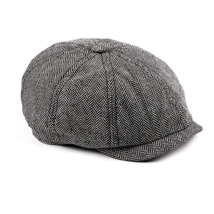 Chapeau Mode Hommes et Femmes Facile Traditionnel Solide Gavroche Casquette Plate Casual Golf Cabbie Chapeau LFY90731205WH_POEM