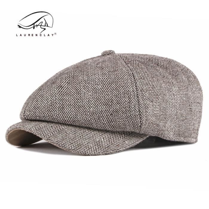 CASQUETTE Homme - Modèles d'automne et d'hiver de béret octogonal vintage - Gris XC™
