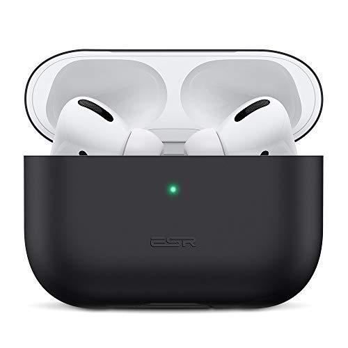 ESR Coque de Protection Ultra-Mince pour Boîtier de Recharge d'Airpods Pro 3ème Gén (2019) (Noir), Housse Étui en Silicone Douce Ant