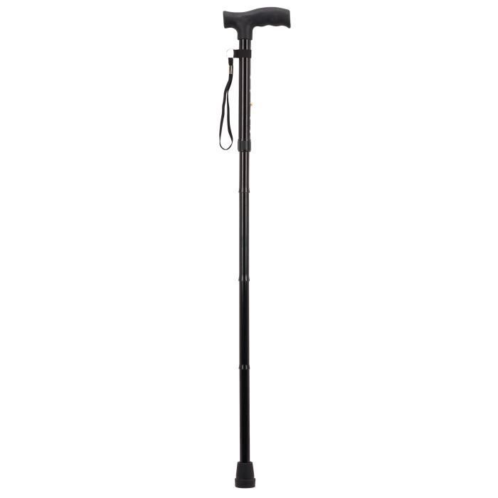 Canne pliante avec étui AUTONOMIE ET BIEN ÊTRE TMI 6786 - Ajustable en hauteur - De 84 à 94 cm