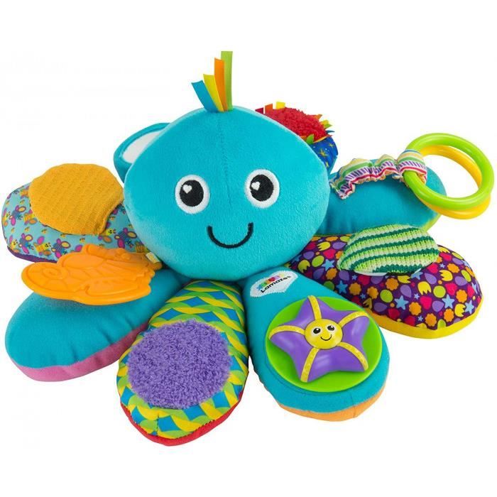 Tomy Lamaze - Pieuvre Multi-Activités L27206, Jouet D'Éveil Pour Bébé, Peluche Bébé Avec Miroir Et Anneau De Dentition, Convient Aux