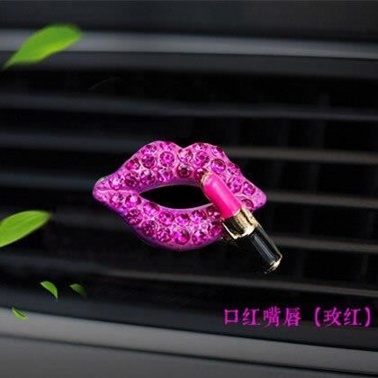 Clip de parfum de voiture, désodorisant de sortie de voiture, Clip de parfum de voiture clouté rouge, décorati CB1538