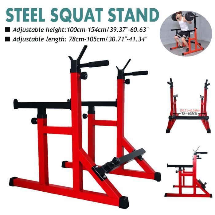Support pour Haltères Barre de Traction Hauteur Réglable Fitness