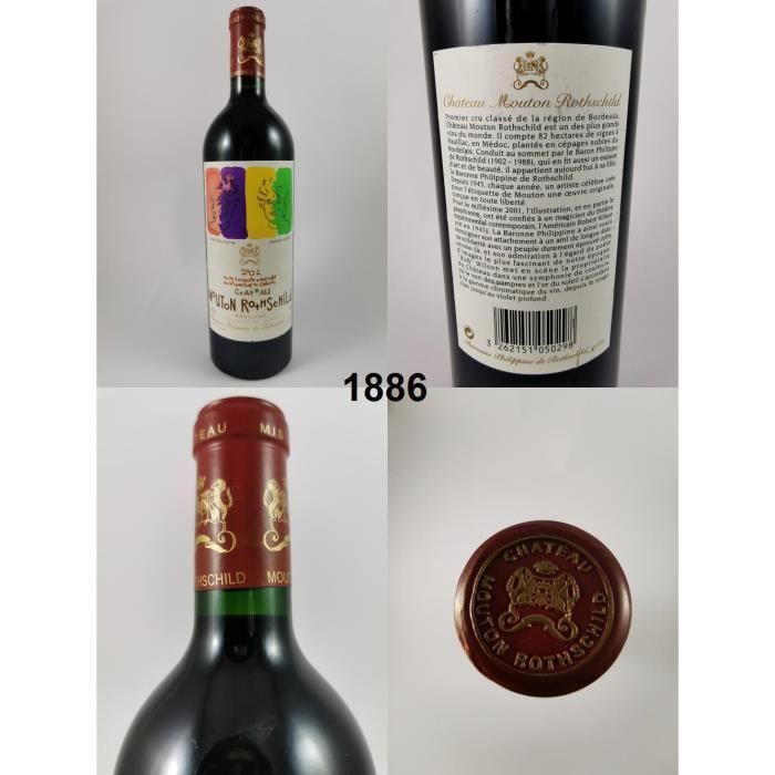 Château Mouton Rothschild 2001, Pauillac, Rouge, 75 cl.