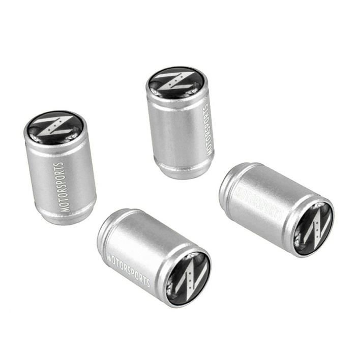 Accessoire pneu,Bouchon de Valve de pneu de voiture, autocollant de jante, logo Z, pour Nissan 350z 370z nv200 rogue - Type Argent