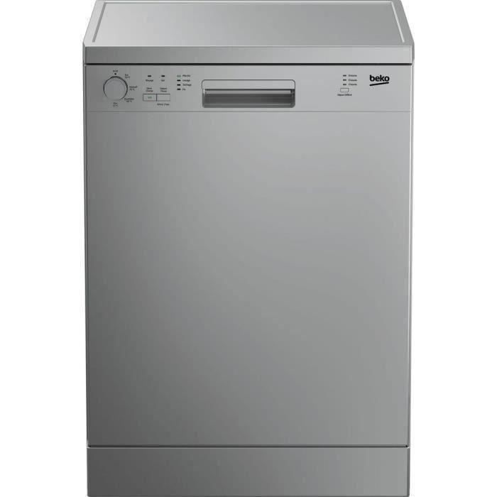 Lave-vaisselle pose libre BEKO LVP63S2 - Moteur standard - 13 couverts - L60cm - 47dB - Cuve inox - Silver