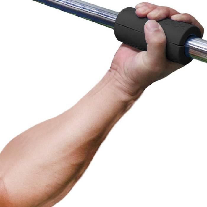 2pcs Poignée d'haltère en Silicone, Barre Antidérapante d'haltérophilie haltérophilie en Silicone, poignées de Barre de Protection p