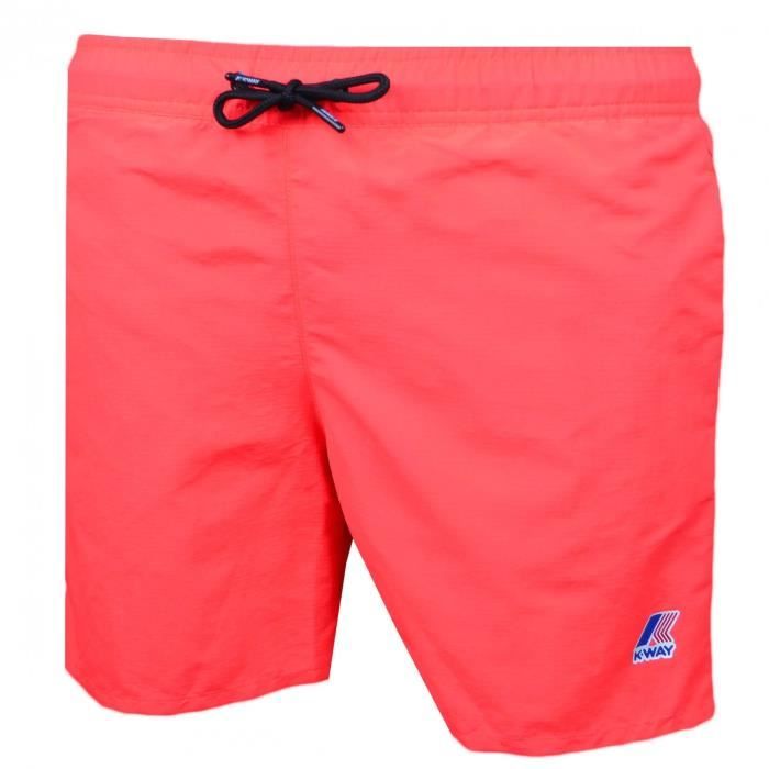 Short de bain K-way orange fluo pour homme - Taille: S - Couleur: Orange