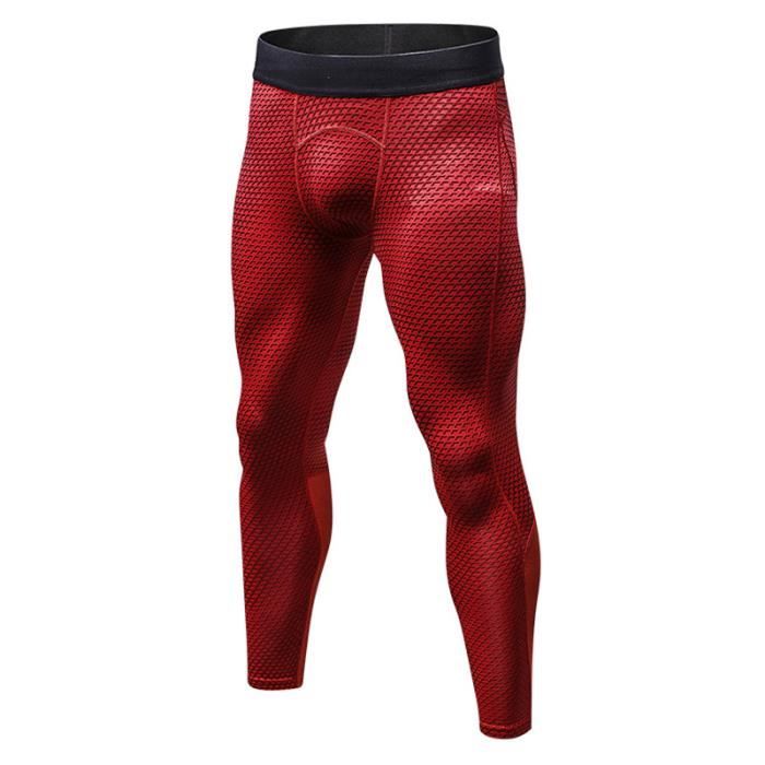 Pantalon de Sport Homme Legging de Compression Fitness Musculation Stretch Séchage Rapide