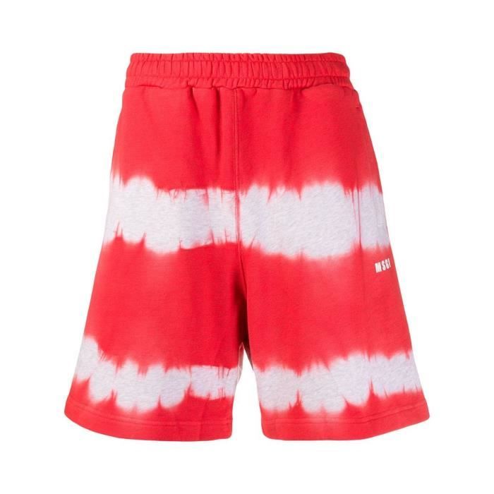 MSGM HOMME 2840MB6220709794 ROUGE COTON SHORTS
