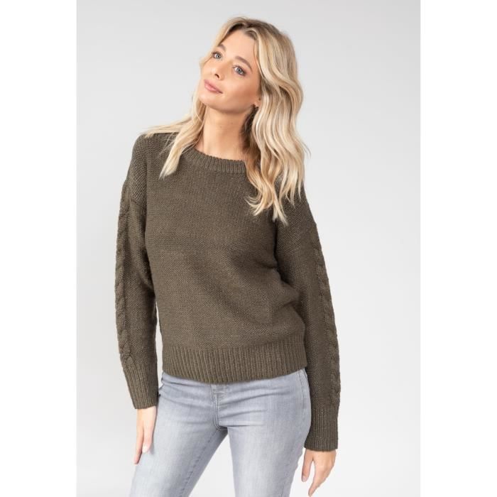 Pull femme Deeluxe angelle - vert kaki - XS