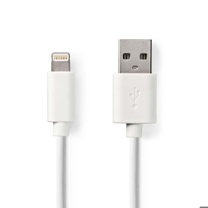 Valueline Câble Lightning USB (M) pour Lightning (M) 3 m blanc rond pour Apple iPad-iPhone-iPod (Lightning)