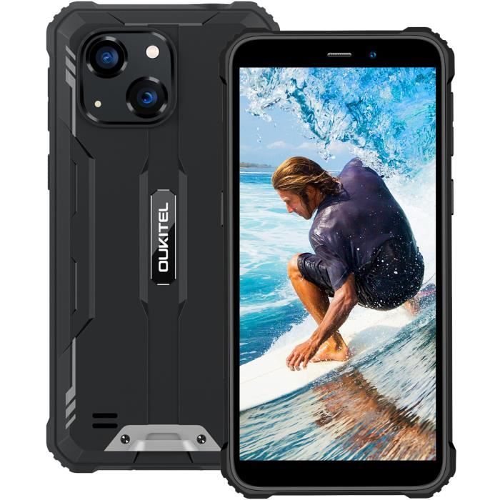OUKITEL WP20 Robuste Smartphone Batterie 6300mAh 4Go 32Go Caméra 20MP Écran 5.93 pouce HD+ Android 12 GPS Portable Téléphone - Noir