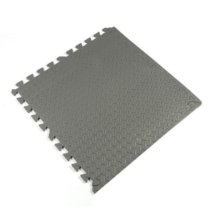 Lot de 48 Tapis de sol 60cm x 60cm Sol Piscine Jacuzi Gym Tapis de Sport Mousse EVA Gris