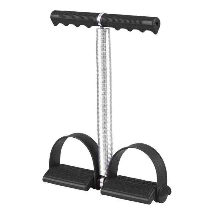 Corde De Tirage Elastic Sit Up Pull Rope Ressort Tension Pédale Abdomen Leg Exerciser Tendeur De Ressort De Pédale - Noir