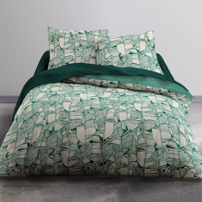 Parure de lit Today Sunshine Feuillage 100% coton - 240x260 cm