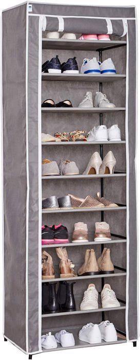 Armoire à Chaussures Pliante 5 Étagères En Bambou - Sans Assemblage, Pour Petits Espaces (Couloir, Chambre), Dimensions 26x26x71 Cm