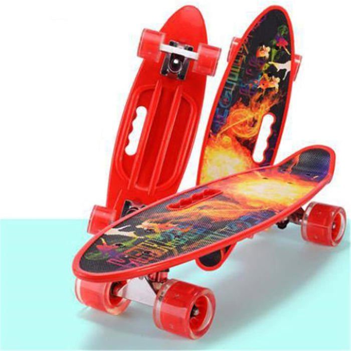 Skateboard Enfant Hiwvwv 17 Pouces - Planche En érable 7 Plis Pour Débutants 3-6 Ans