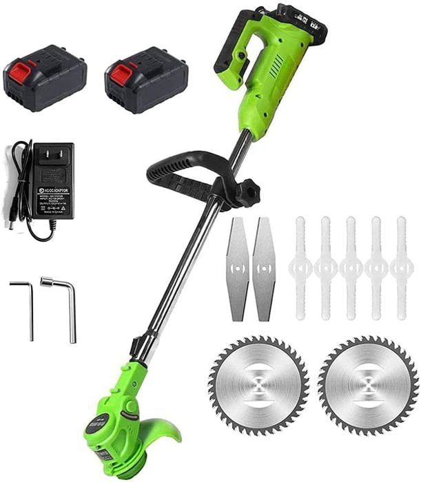 Débroussailleuse Sans Fil 12V – Tige Télescopique + 2 Batteries 2.0Ah, Orange