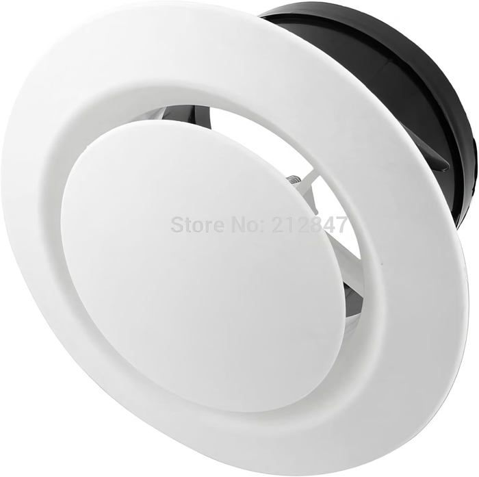 Grille D'aération Ronde Réglable En ABS - 75mm à 200mm De Diamètre, Pour Intérieur Moderne