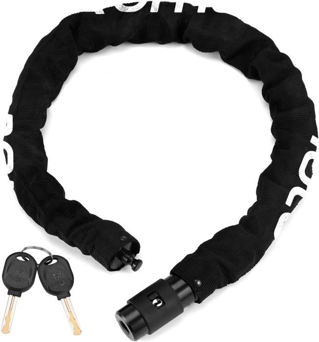 Chaîne Antivol Moto Haute Sécurité 100 Cm × 10 Mm – Acier Manganèse + Cadenas 4 Clés