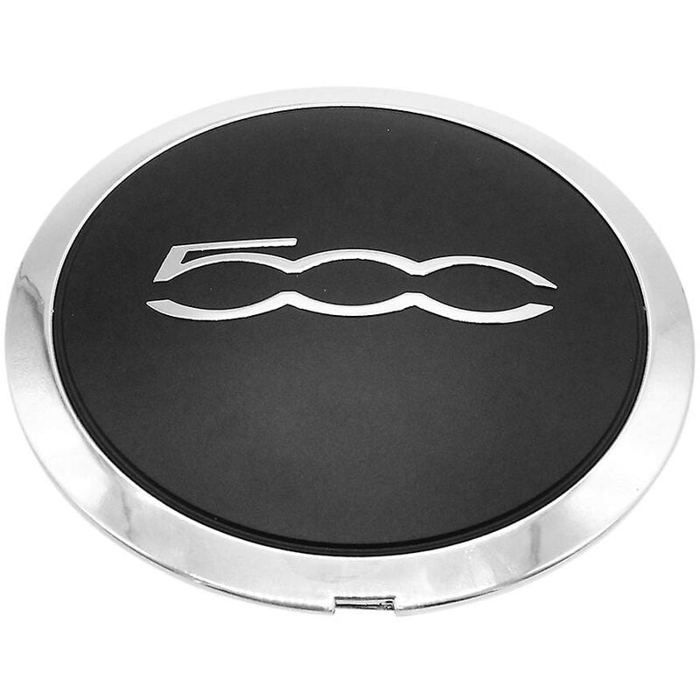 Enjoliveur De Roue Pour Fiat 500 (2016-2022) - Cache Moyeu Noir - Remplacement Direct, Facile à Installer