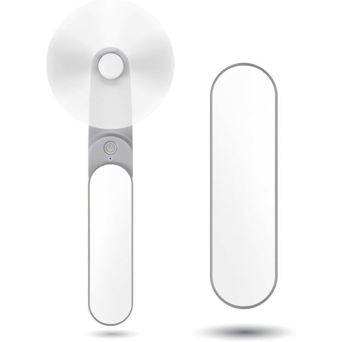 Mini ventilateur portable 2 vitesses rechargeable et silencieux (9 à 15 heures de fonctionnement)(blanc)