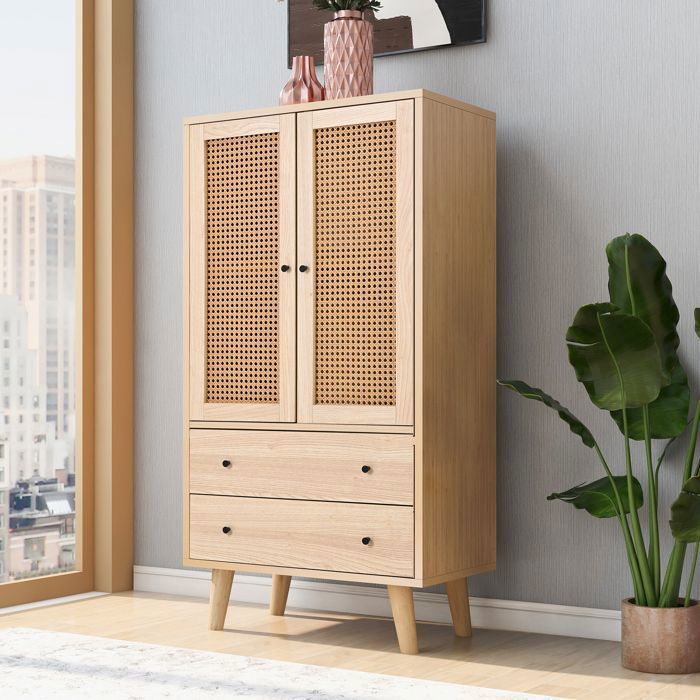 Buffet Bahut Buffet salle à manger 60*40*120cm - Commode armoire rangement salon - Table TV portes tiroirs - Meuble storage