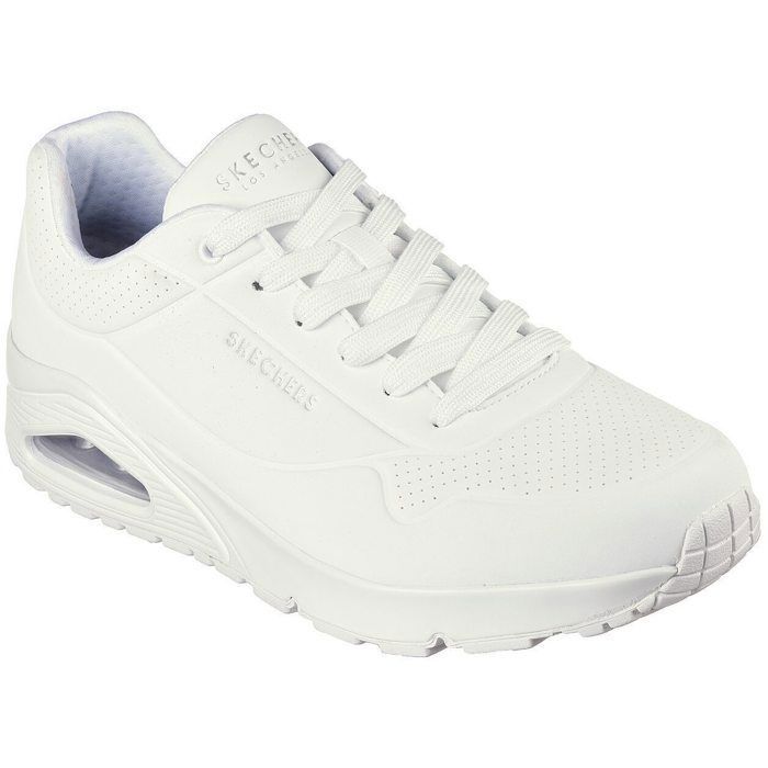 Skechers Baskets - SKECHERS - Uno Stand On Air - Cuir écologique - Blanc - Homme