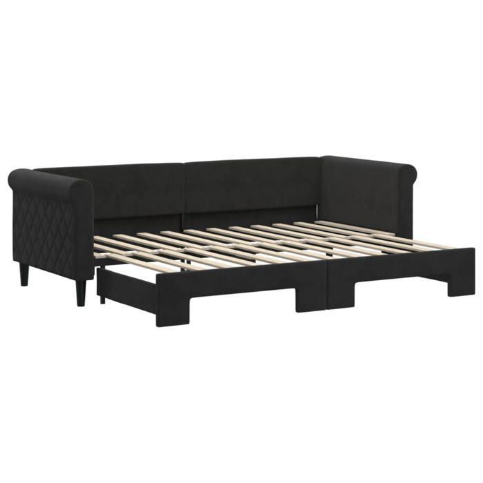 Lit simple Contemporain Banquette lit/Lit de jour avec gigogne sans matelas 80x200 cm - 1 Place SP1663BED32766537