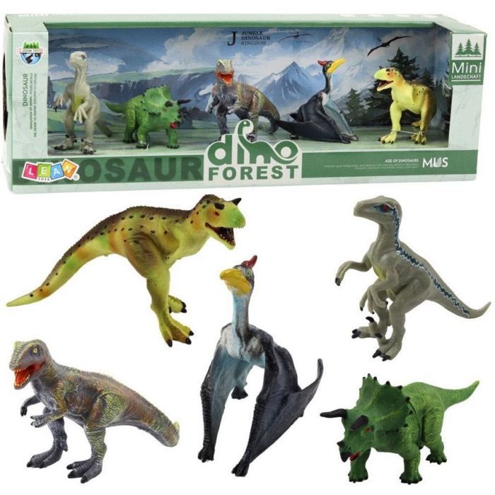 FRUSE Jouets de dinosaures jurassiques, 12 pièces de figurines de dinosaures géants réalistes, ensemble de jeu éducatif avec livre d'informations sur