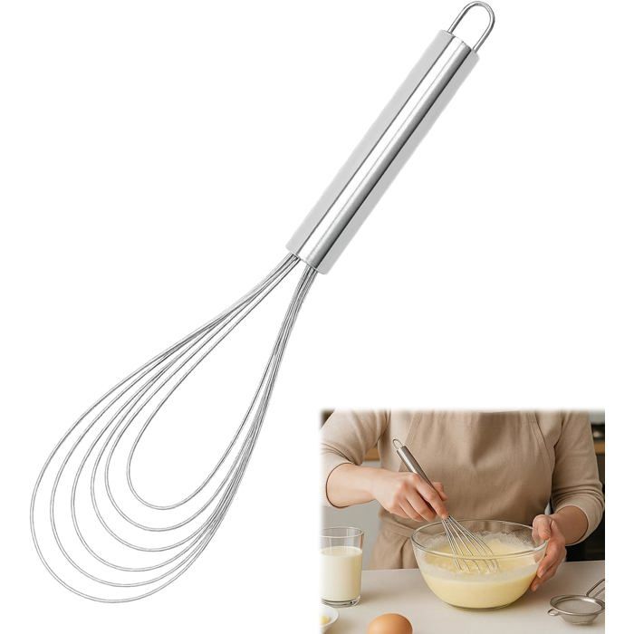 Lot De 6 Fouets Cuisine Mini - Batteur Manuel Plastique Professionnel Pour Œufs Et Pâtisserie