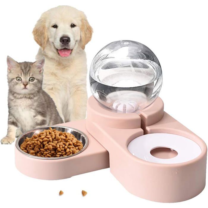 Comparer les prix de Gamelles doubles pour chats chiens et chats avec distributeur deau automatique pour petits chiens et chats