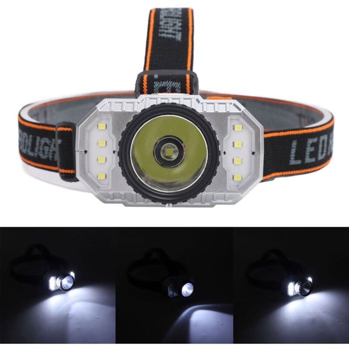 Lampe frontale Mini LED USB Rechargeable Ultra Lumineuse Etanche Indicateur de Niveau de Batterie Lampe frontale pour réparation