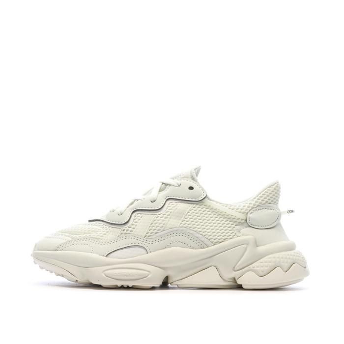 Adidas Baskets Blanches/Crème Femme Adidas Ozweego