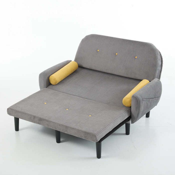 Canapé Multiform Sofa versatile Corduroy Gray 133.50x77.00x85.00 ...
