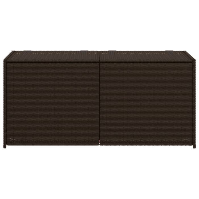 ShieldPro®COFFRE DE JARDIN SOLOMON Boîte de rangement de jardin - FAFA-TOP - Meuble de jardin - marron 283L résine tressée 9509249
