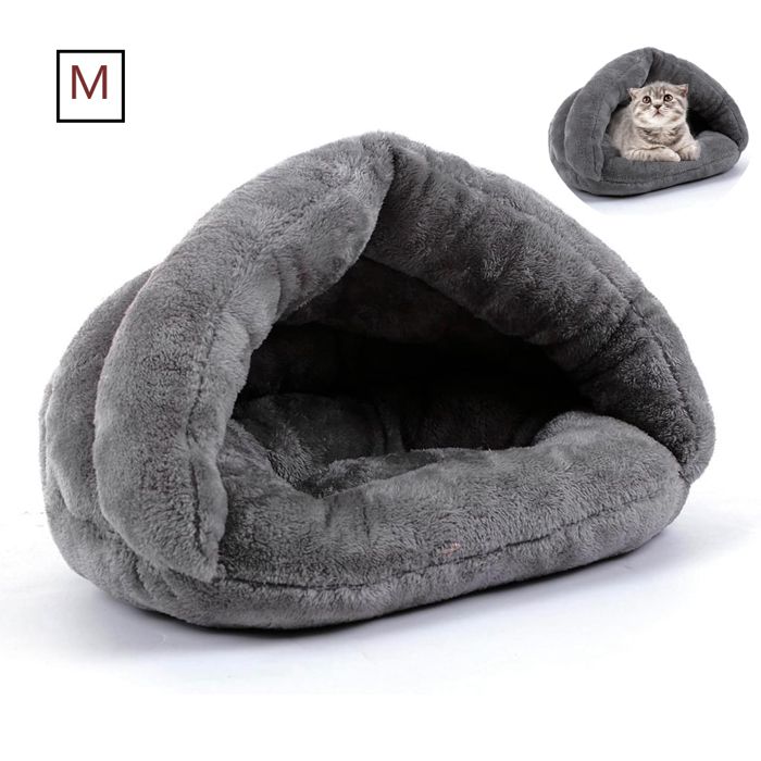1 Sac de couchage lit douillet niche confortable design détachable pour chat chien lapin intérieur voiture .