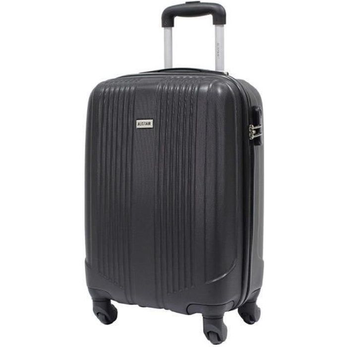 alistair "airo space" valise cabine 55 cm - noir - abs ultra légère et résistante
