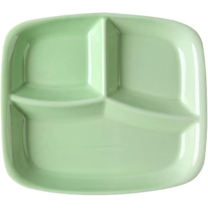 Assiettes en Porcelaine avec 3 Compartiments,Assiette Compartiment