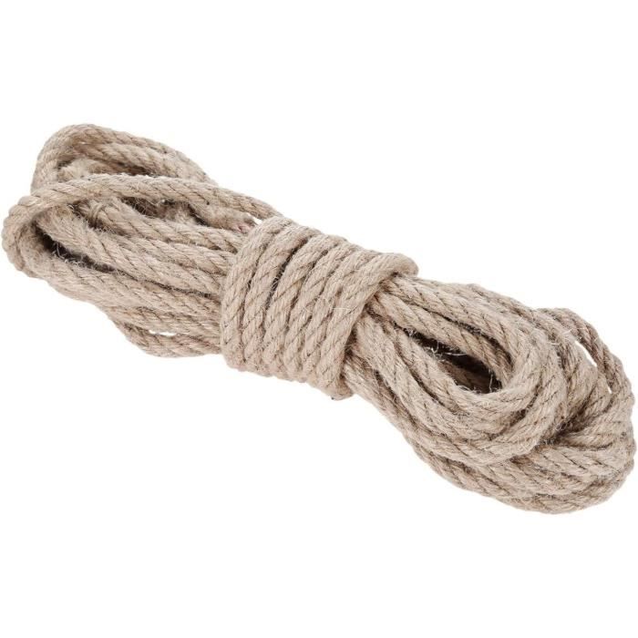 Corde De Jute Naturelle 12mm X 10m - Ficelle Jute Pour Jardinage, DIY, Emballage Cadeau - Résistante