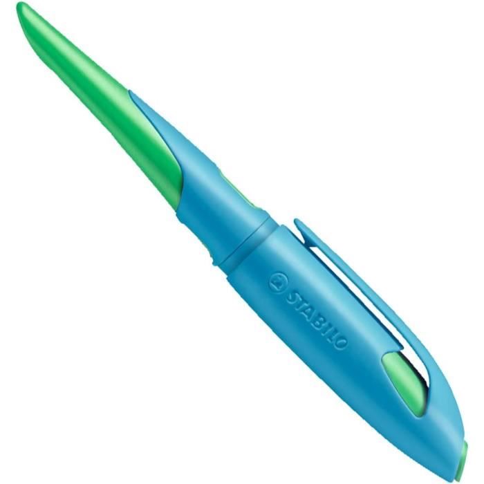 STABILO EASYbirdy 3D DreamWorld Stylo Plume Enfant Gaucher Bleu - Stylo Ergonomique Débutant