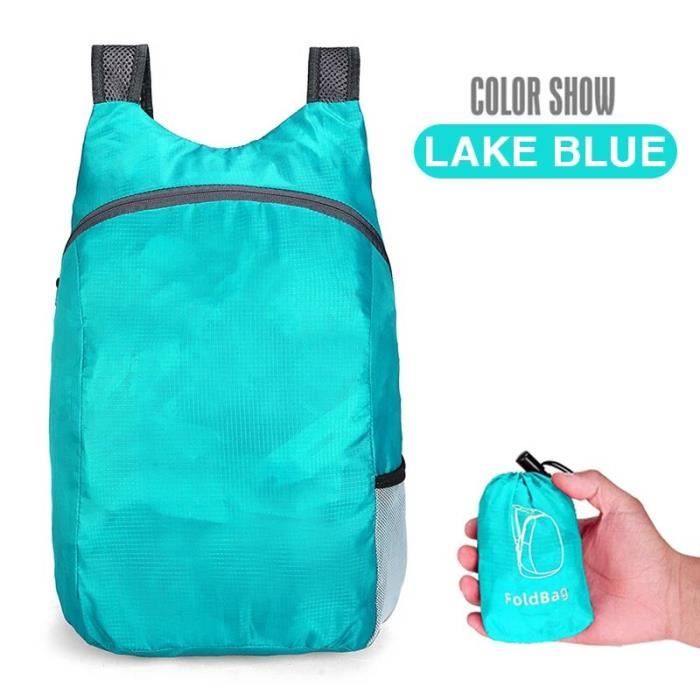 Sac à Dos Pliable Ultraléger 16L Yoowalar - Étanche - Bandes Réfléchissantes - Pour Randonnée, Voyage