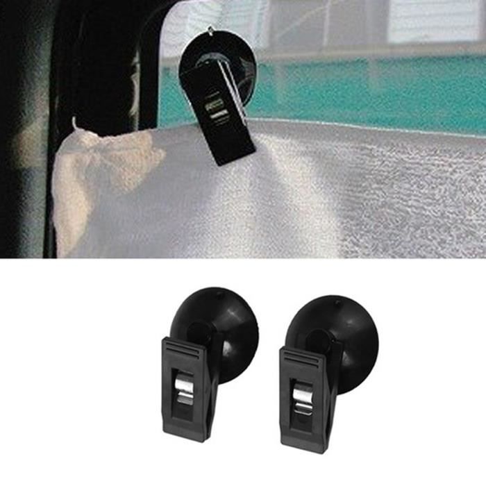 Voiture Interieur Fenetre Montage Ventouse Noire Clip Amovible En