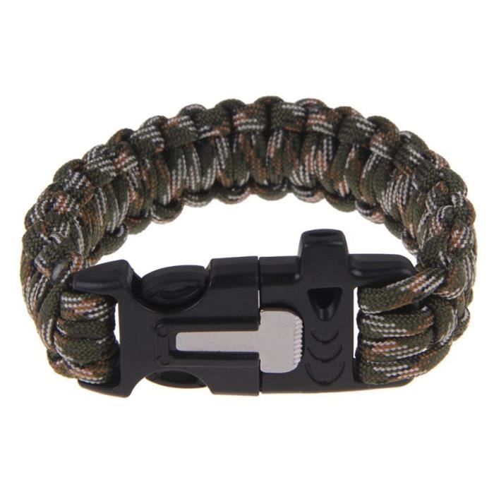 Miiepls 4 Pièces Bracelet de Survie, 5 en 1 Bracelet de Survie