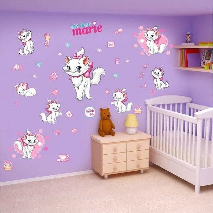 Decals Stickers Vinyl Art Les Aristochats Stickers Mural Marie La Petite Chatte De Cote Coloree Home Garden Constructoravigil Com