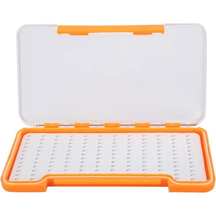 Boîte De Rangement Pêche – Organisateur Pour Leurres, Hameçons, Plombs – Étanche, Séparateurs Amovibles – Orange