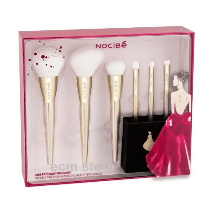 NOCIBÉ Mes précieux Pinceaux Kit de 6 pinceaux à maquillage et leur pot -  Cdiscount Au quotidien