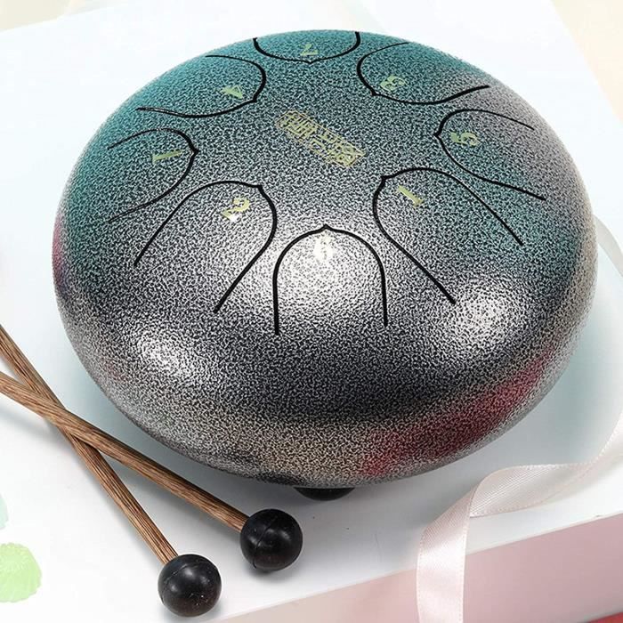 Tambour de Langue en Acier,Mini Tambour à Langue en Acier,Tambour Acier Main Pan,avec Sac